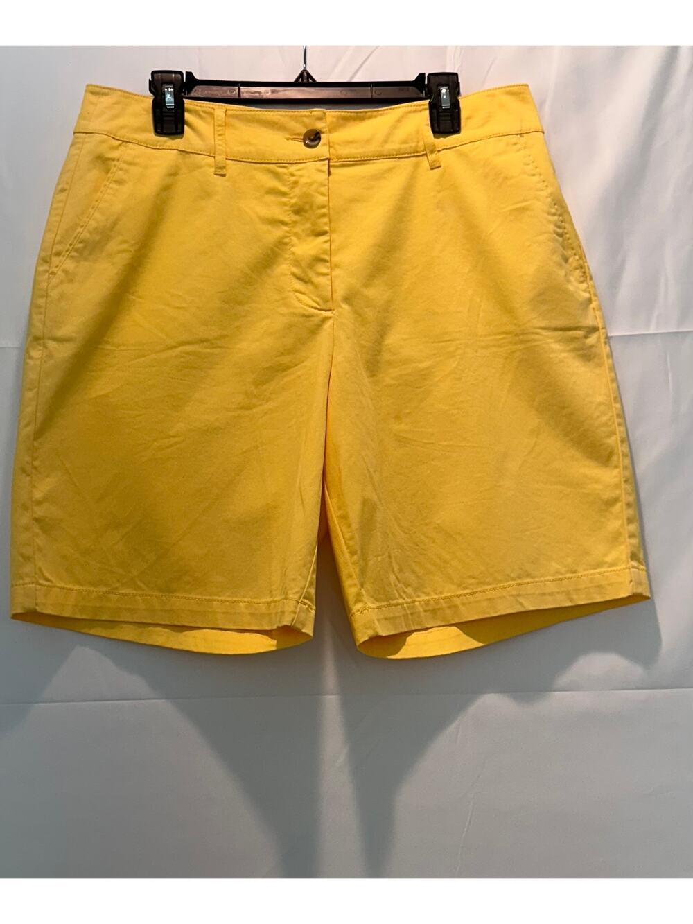 Kim Rogers Chino Shorts 14 Yellow Classic Casual Women